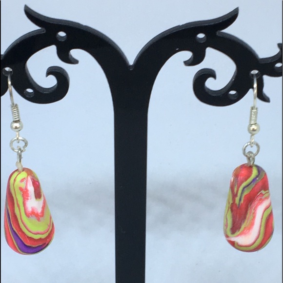 Unique Handmade Polymer Clay Dangle/Drop Earrings - Picture 2 of 8